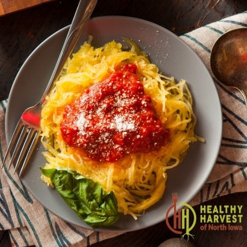 Greek Spaghetti Squash with Cherry Tomatoes