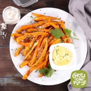 Sweet Potato Fries with Garlic Aioli